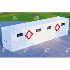 Hospital portátil de contenedores de cabina de 20 pies en casa prefabricada