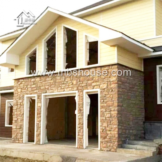 construcción rápida personalizada estilo ligero de la casa de acero estructura prefabricada villa