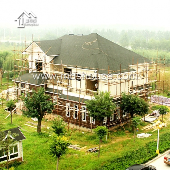 construcción rápida personalizada estilo ligero de la casa de acero estructura prefabricada villa