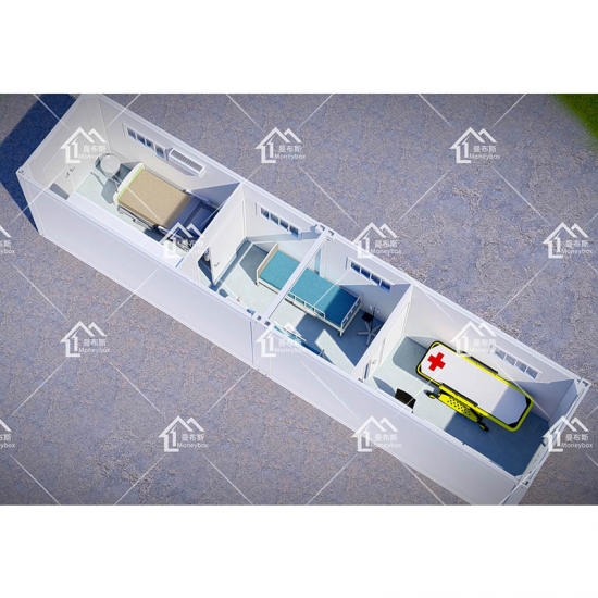 Hospital de contenedores militares de cabina de 20 pies portátil de alta calidad en casa prefabricada