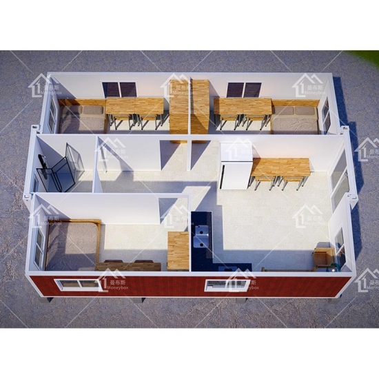 nuevo diseño 20 pies 40 pies prefabricados 3 dormitorios pequeña casa contenedor expandible
