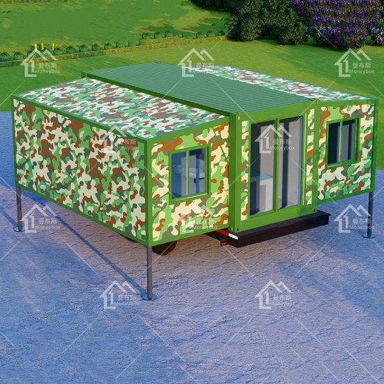 Casa de contenedor expandible prefabricada completamente amueblada con aire acondicionado