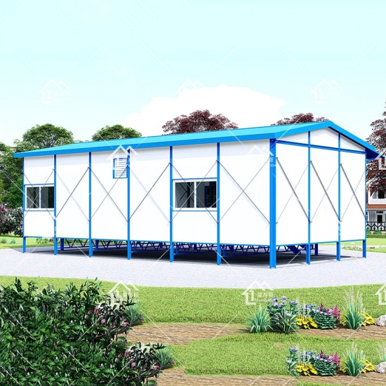 68 SQM Diseño de 3 dormitorios baratos temporales usando la casa prefabricada con cubierta
